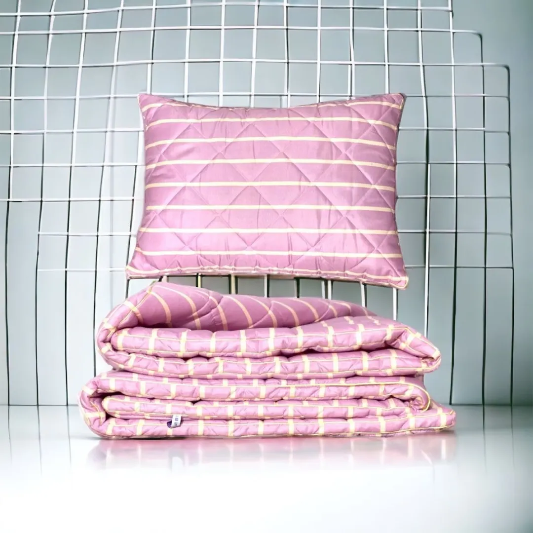 Set Premium jastuk + pokrivač roze zlatni