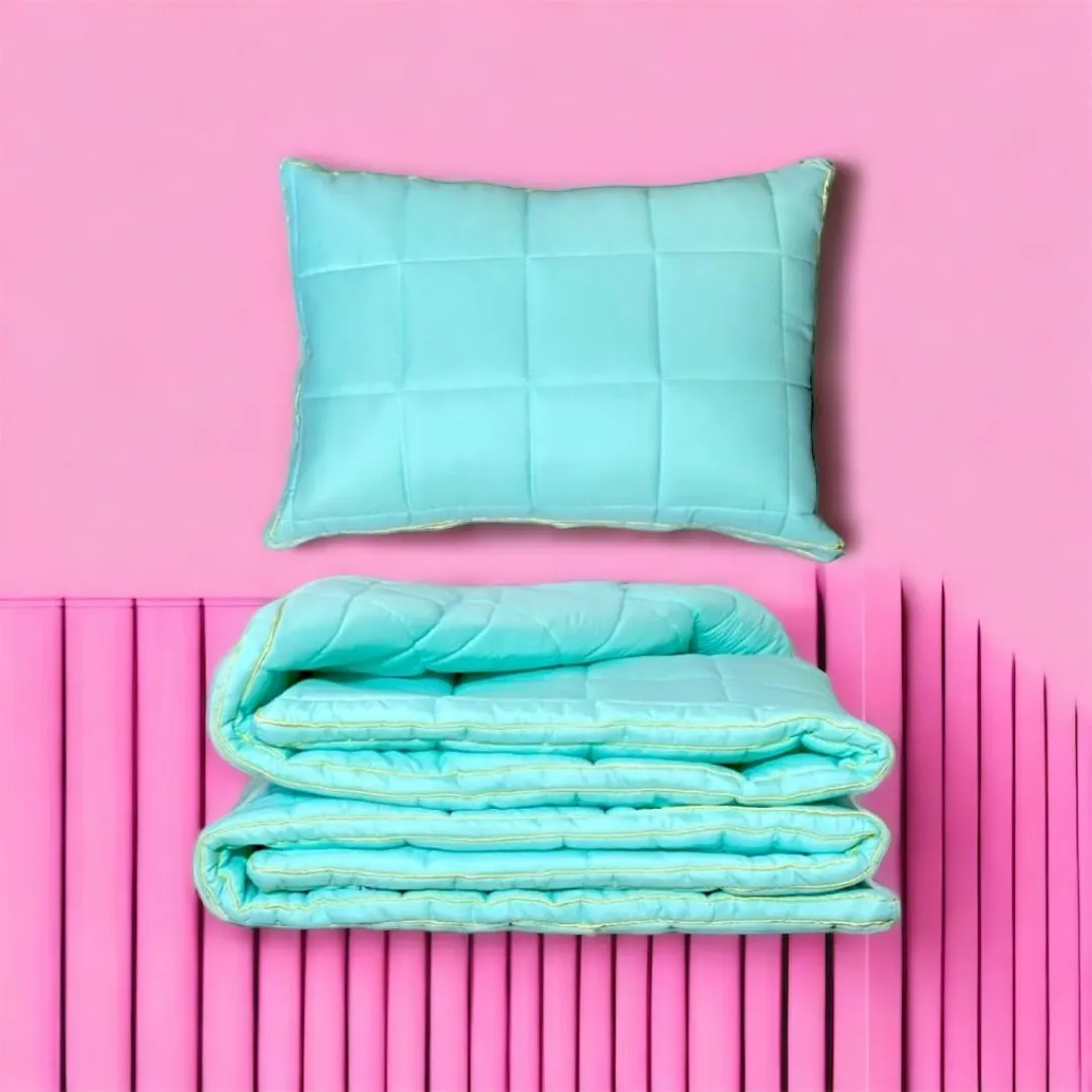 Set Premium jastuk + pokrivač tirkiz